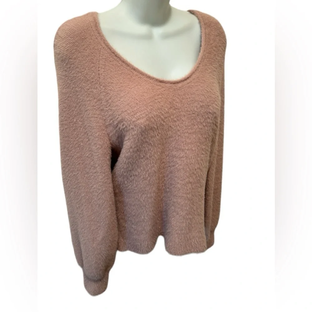 Abercrombie & Fitch Soft Collection Dusty Pink  Balloon Sleeve Cozy Sweater S